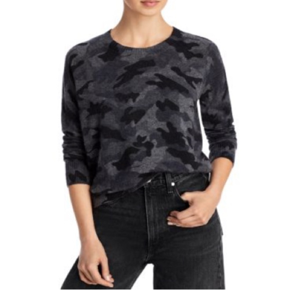 Aqua by Bloomingdales Cashmere Camo Sweater XS
